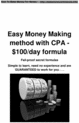 Thumbnail Easy Money Making method with CPA - $100/day formula