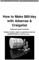 Thumbnail How to Make $80/day with Adsense & Craigslist
