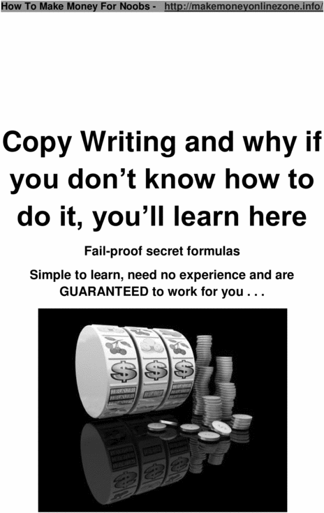 Product picture Copy Writing Secret Formula