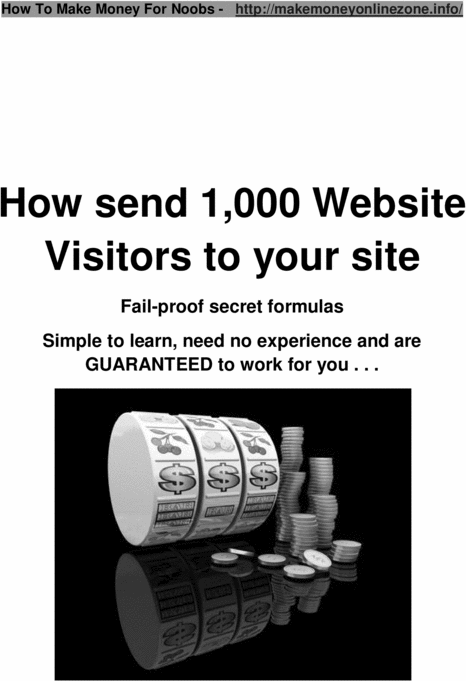 Product picture How send 1,000 Website Visitors to your site