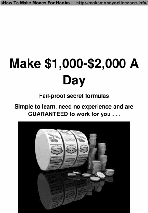 Product picture Make $1,000-$2,000 A Day